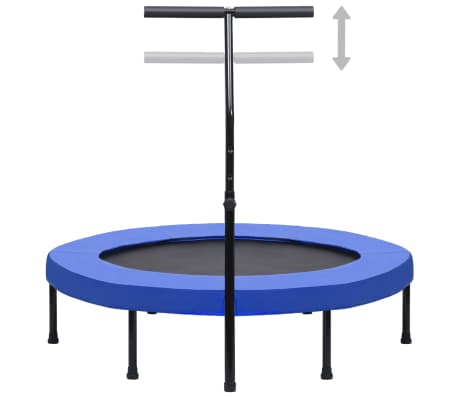 vidaXL Trampolina fitness z uchwytem i nakładką ochronną, 122 cm