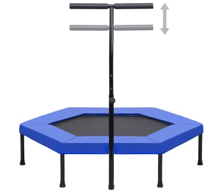 vidaXL Fitness Trampolin mit Griff Sicherheitspolster Sechseck 122 cm