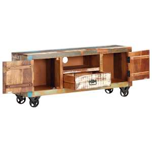 vidaXL Meuble TV 120x30x50 cm Bois de r&eacute;cup&eacute;ration solide