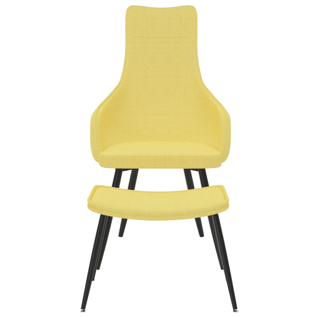 vidaXL Chaise de canapé avec repose-pied Jaune moutarde Tissu