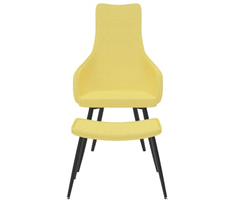 vidaXL Chaise de canapé avec repose-pied Jaune moutarde Tissu