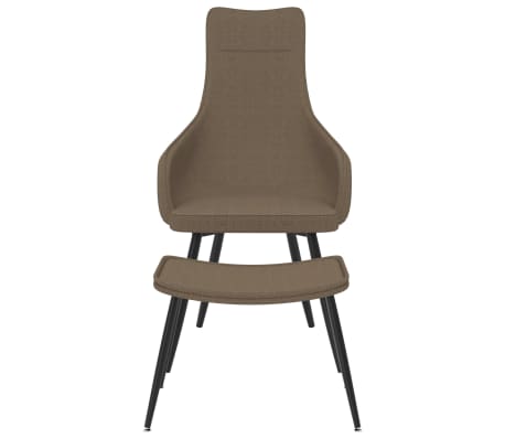 vidaXL Sessel mit Fußhocker Taupe Stoff