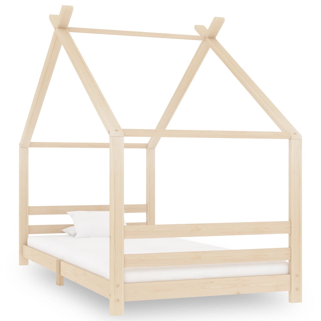 vidaXL Cadru de pat pentru copii, 90 x 200 cm, lemn masiv de pin vidaXL