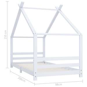 Rám dětské postele bílý masivní borové dřevo 90 x 200 cm - obrázek 7