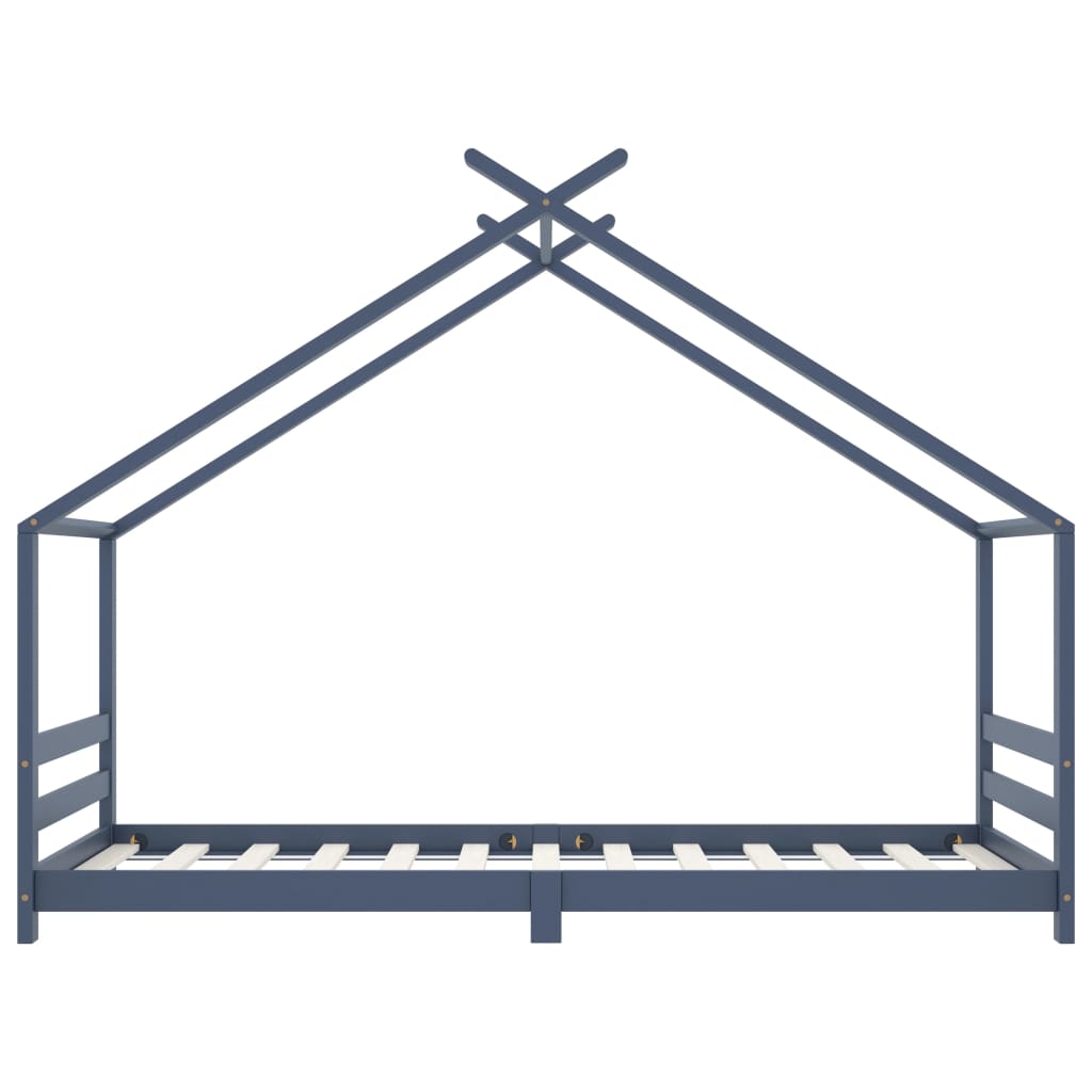 Alternativ bild 1 för VidaXl Barnsäng Grå Massiv Furu 90X200 Cm
