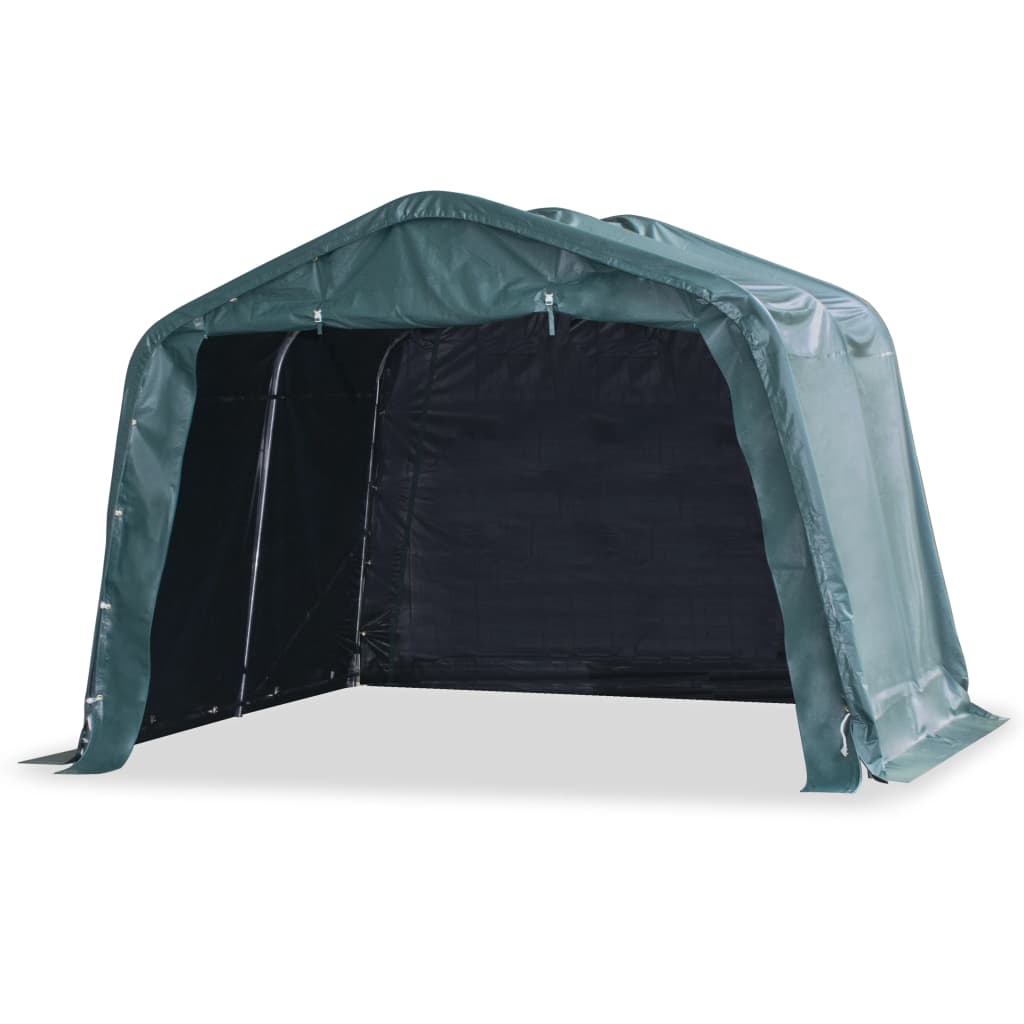 Sötétzöld elmozdítható PVC állattartó sátor 550 g/m² 3,3x3,2 m 