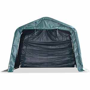 Mobilní přístřešek pro zvířata PVC 550 g/m² 3,3x3,2 m tm. zelený - obrázek 2