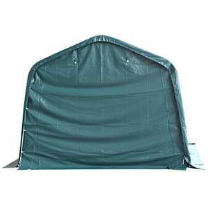 Mobilní přístřešek pro zvířata PVC 550 g/m² 3,3x3,2 m tm. zelený - obrázek 3