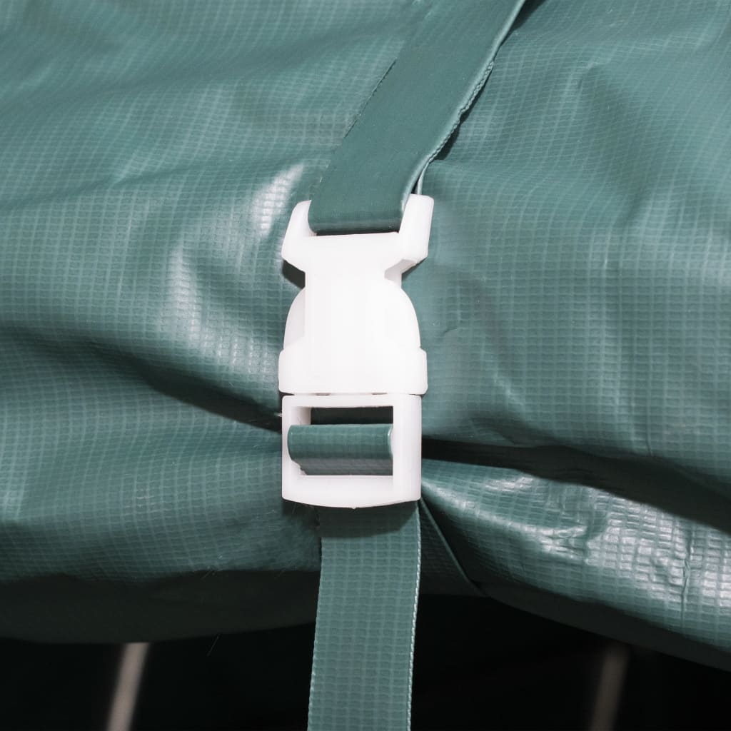 Sötétzöld elmozdítható PVC állattartó sátor 550 g/m² 3,3 x 6,4 m 