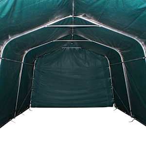 Mobilní přístřešek pro zvířata PVC 550 g/m² 3,3x8 m tm. zelený - obrázek 5