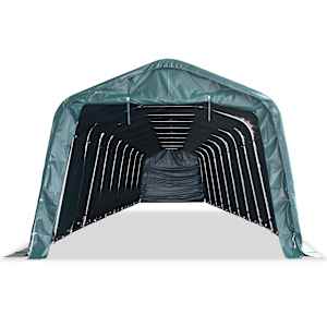Mobilní přístřešek pro zvířata PVC 550 g/m² 3,3x16 m tm. zelený - obrázek 2