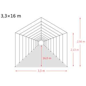 Mobilní přístřešek pro zvířata PVC 550 g/m² 3,3x16 m tm. zelený - obrázek 9