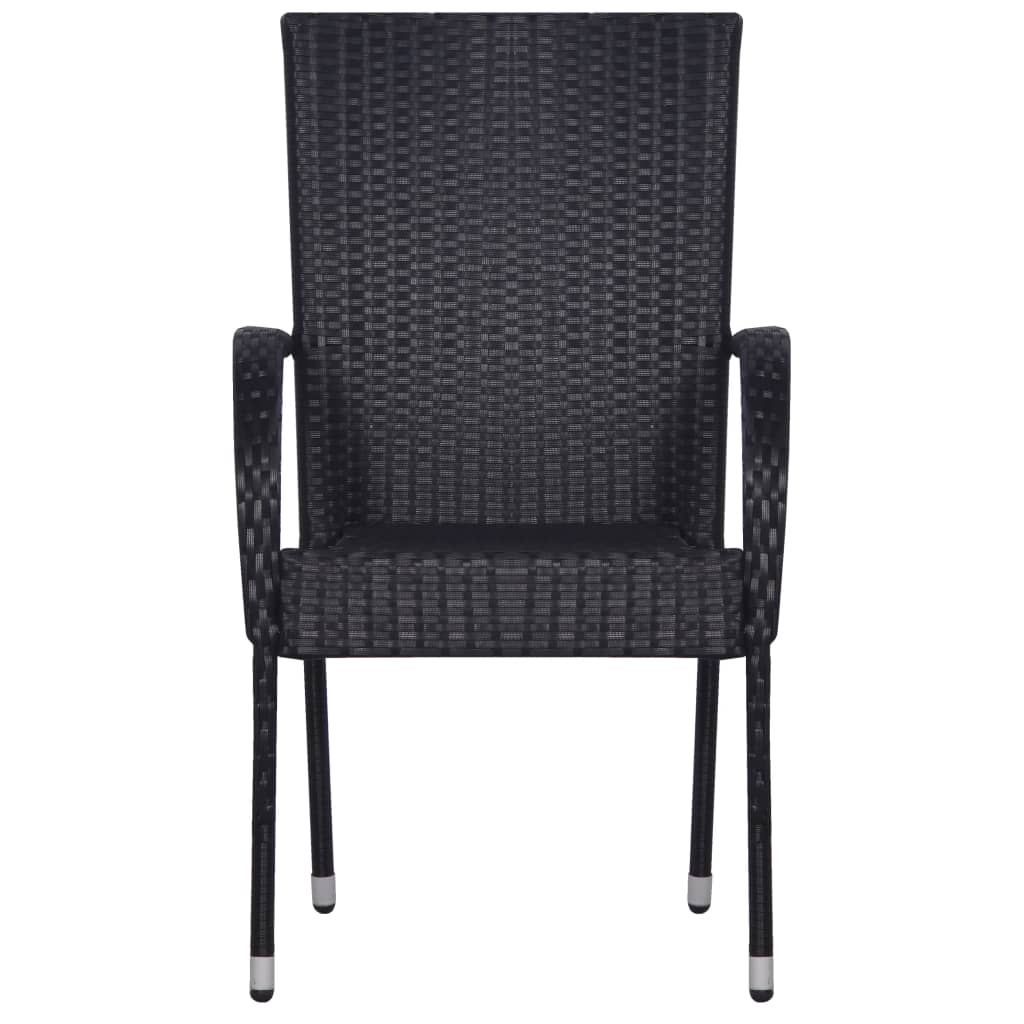 Stackable wicker deals outdoor dining chairs