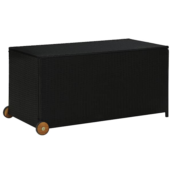 vidaXL aia hoiukast, must, 120x65x6 cm, pol&uuml;rotang