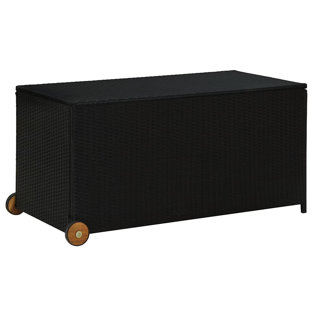 vidaXL Zahradní úložný box černý 120x 65 x 61 cm polyratan