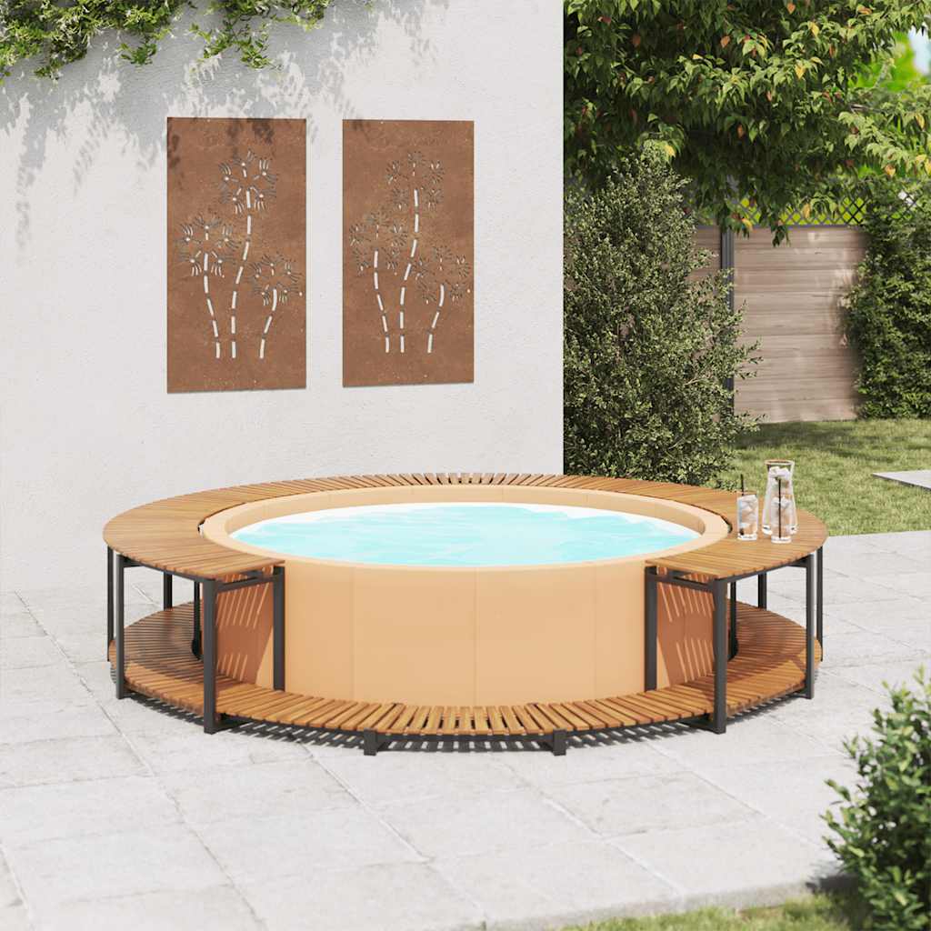 vidaXL Spa-ombouw 273x53 cm massief acaciahout afbeelding