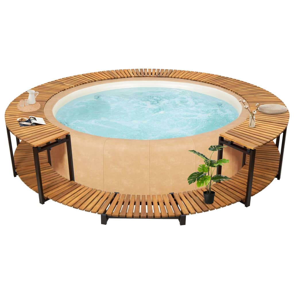 vidaXL Mobilier de împrejmuire spa, 273x53 cm, lemn masiv de acacia