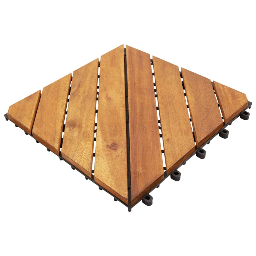 Plăci pardoseală, 10 buc., 30×30 cm, lemn masiv de acacia