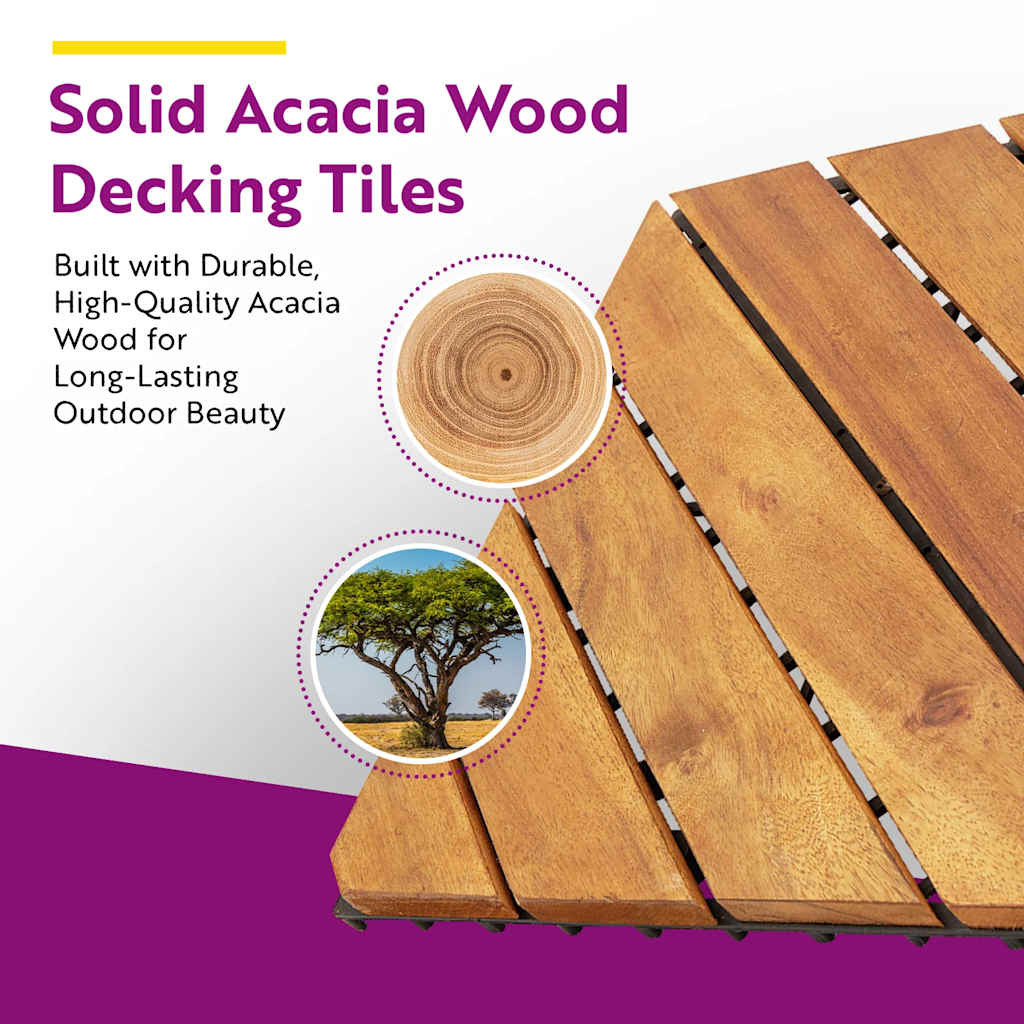 Patio Tile Deck Tile Outdoor Interlocking Flooring Tile for Decorative vidaXL - Picture 40 of 48