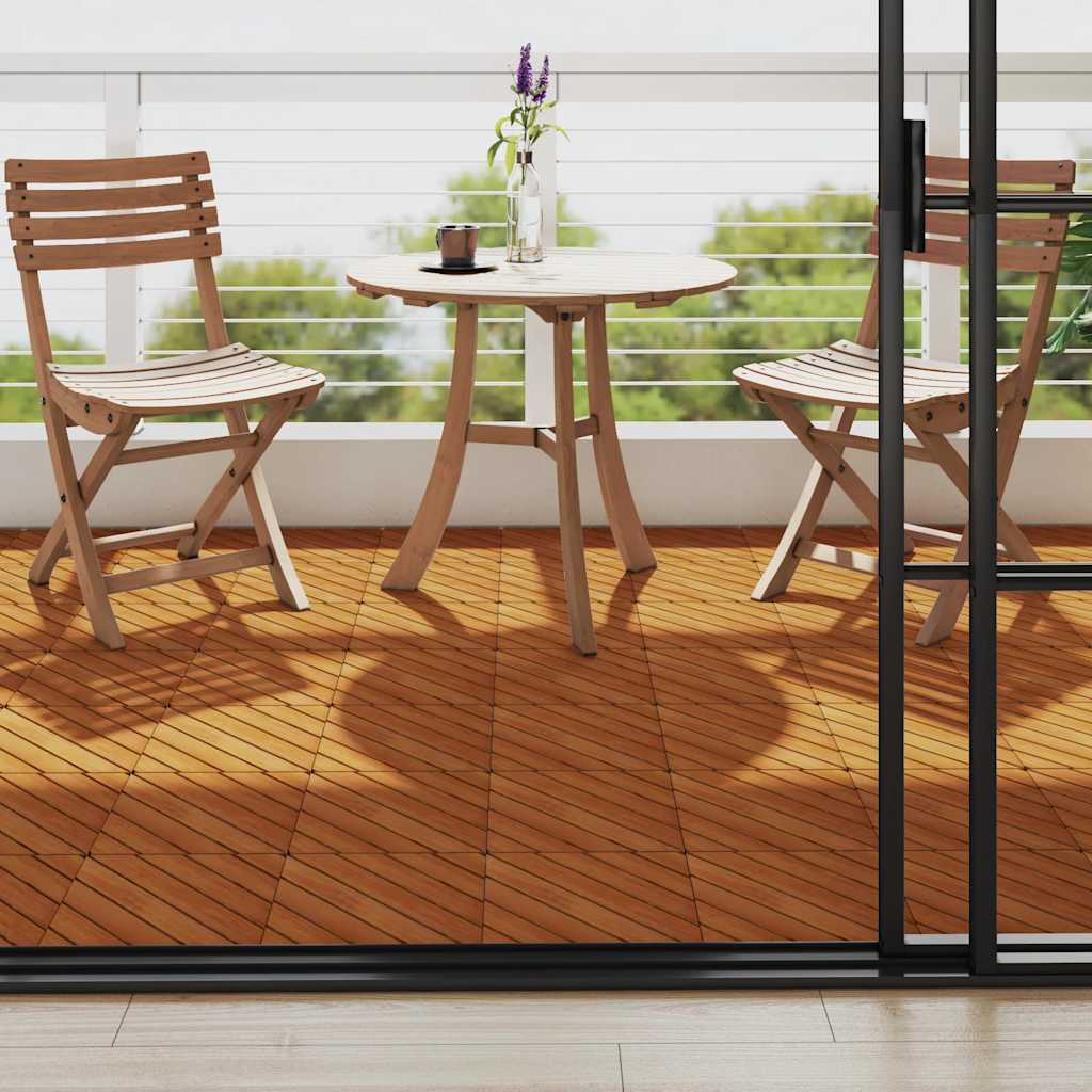 vidaXL Terrassenfliesen 10 Stk. 30x30 cm Massivholz Akazie