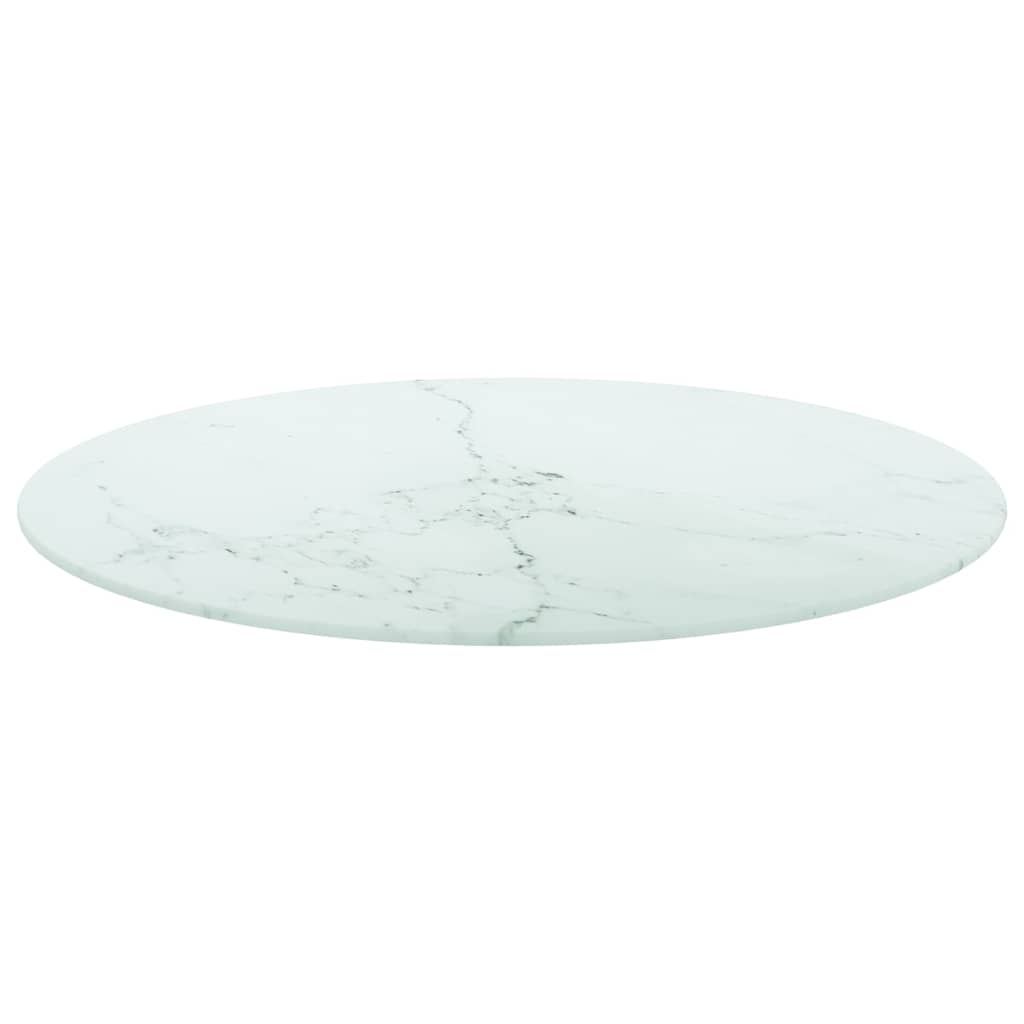 Dessus De Table En Verre Trempé Noir 60x60cm - Design Effet Marbre, Facile à Nettoyer