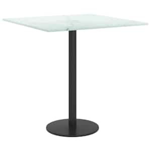 Stolní deska bílá 40 x 40 cm 6 mm tvrzené sklo mramorový design - obrázek 4