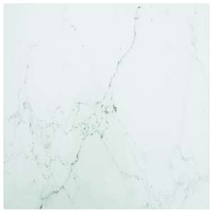 Mizna plošča bela 60x60 cm 6 mm kaljeno steklo z marmorjem