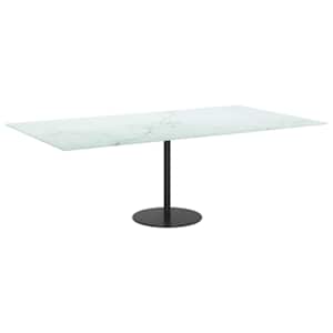 Stolní deska bílá 120x65 cm 8 mm tvrzené sklo mramorový design - obrázek 5