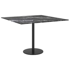 Stolní deska černá 60x60 cm 6 mm tvrzené sklo mramorový design - obrázek 4