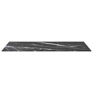 Stolní deska černá 100x50 cm 6 mm tvrzené sklo mramorový design - obrázek 3