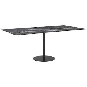 Stolní deska černá 100x50 cm 6 mm tvrzené sklo mramorový design - obrázek 5