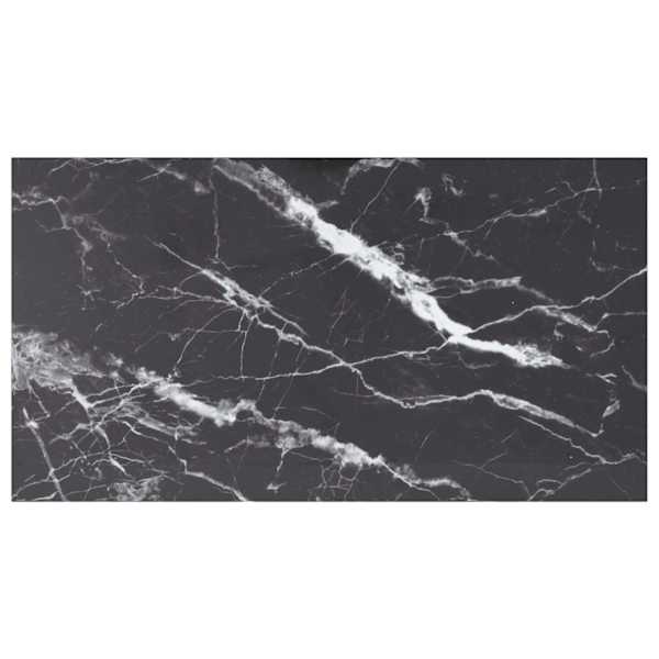 vidaXL lauaplaat, must 120x65 cm, 8 mm, karastatud klaas marmordisain