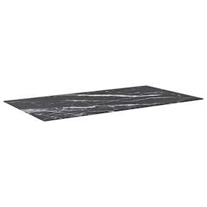 Stolní deska černá 120x65 cm 8 mm tvrzené sklo mramorový design - obrázek 2
