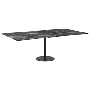 Stolní deska černá 120x65 cm 8 mm tvrzené sklo mramorový design - obrázek 5