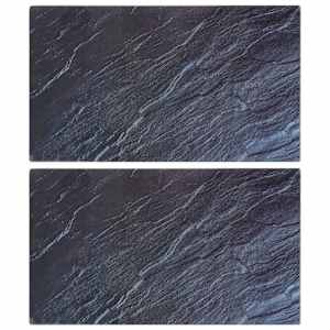 Deska za rezanje 2 kosa vzorec naravnega kamna kaljeno steklo