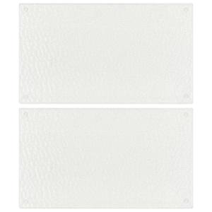 Deska za rezanje 2 kosa prozorna z mehurčki kaljeno steklo