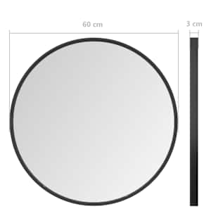 Nástěnné zrcadlo černé 60 cm - obrázek 7