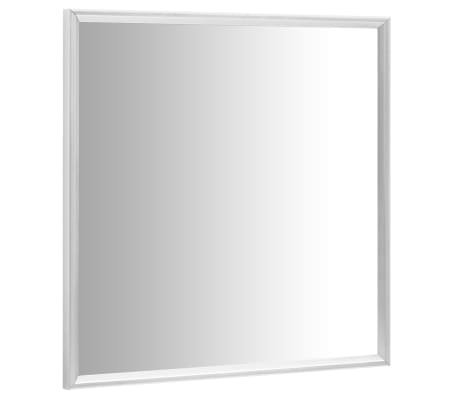 vidaXL Veidrodis, sidabrinės spalvos, 40x40 cm