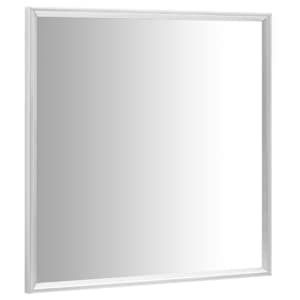 vidaXL Mirror Silver Glass, PVC 15.7 x 15.7 in Minimalistic Mirror