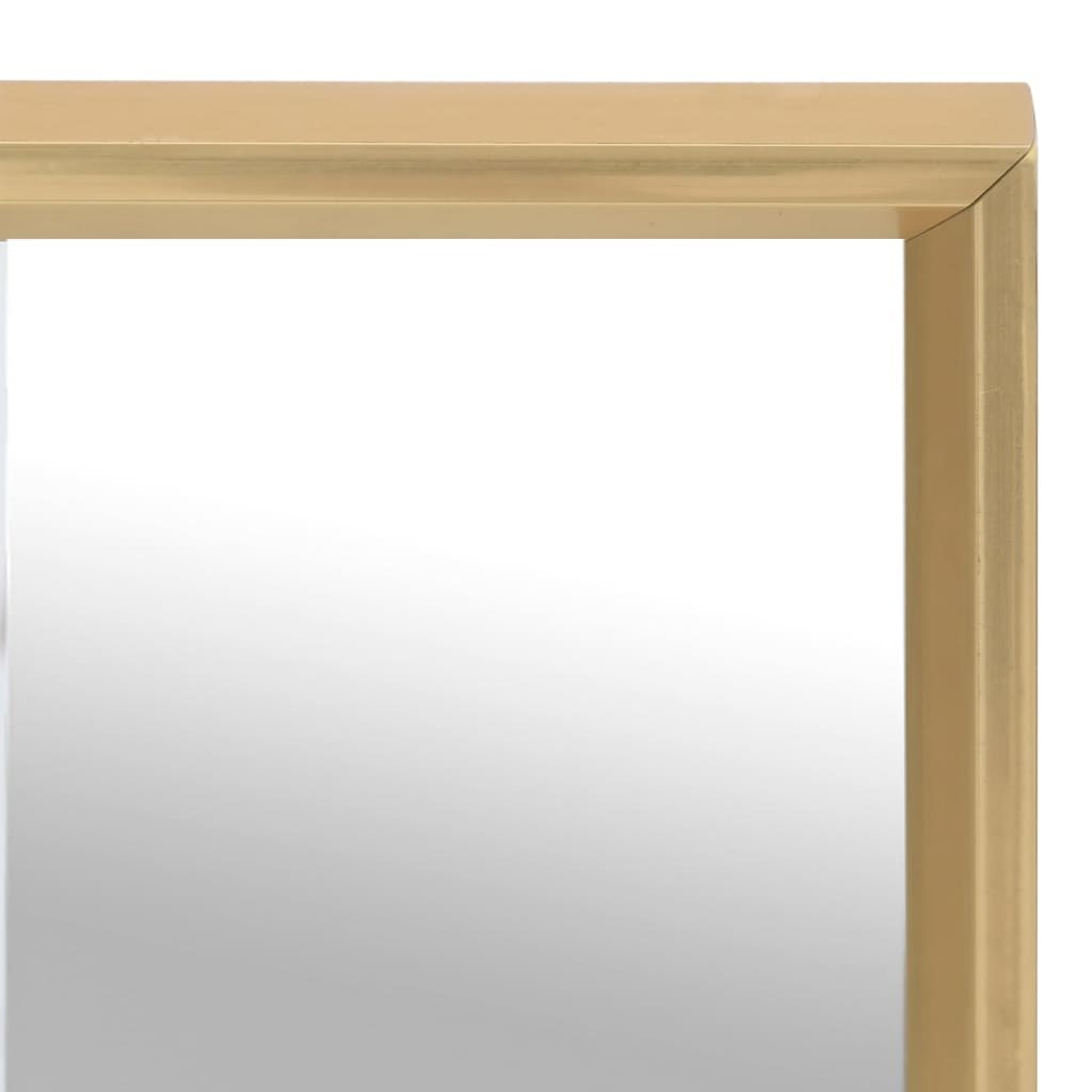 vidaXL peegel, kuldne, 50 x 50 cm