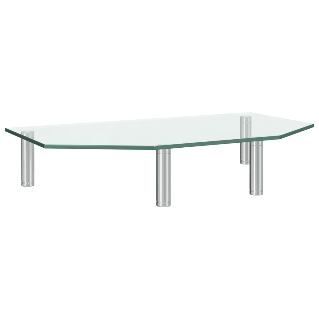 Base Per Monitor 45x26x8,6 Cm In Vetro Trasparente VidaXL 11 width=274