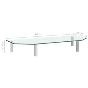 Stojan na monitor 60 x 26 x 8,6 cm průhledné sklo - obrázek 6