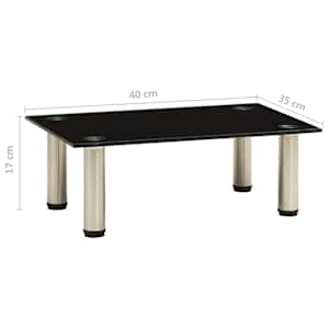 322758 vidaXL TV Stand Black 40x35x17 cm Tempered Glass - obrázek 5