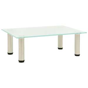 TV stojalo mlečno 40x35x17 cm kaljeno steklo