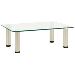 TV stojalo prozorno 40x35x17 cm kaljeno steklo