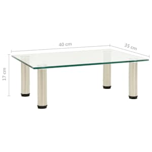 TV stolek průhledný 40 x 35 x 17 cm tvrzené sklo - obrázek 5
