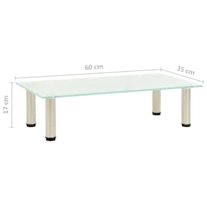 TV stolek mléčný 60 x 35 x 17 cm tvrzené sklo - obrázek 5