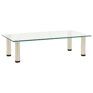 TV stolek průhledný 60 x 35 x 17 cm tvrzené sklo - obrázek 1