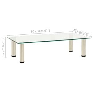 TV stolek průhledný 60 x 35 x 17 cm tvrzené sklo - obrázek 5