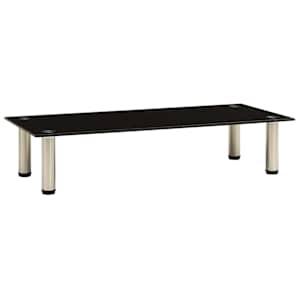 TV stolek černý 80 x 35 x 17 cm tvrzené sklo - obrázek 1